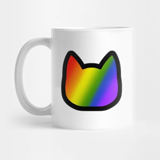 Rainbow themed kitty Mug